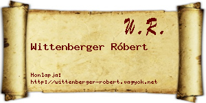 Wittenberger Róbert névjegykártya